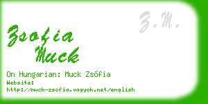 zsofia muck business card
