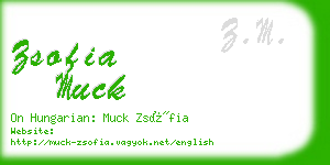 zsofia muck business card